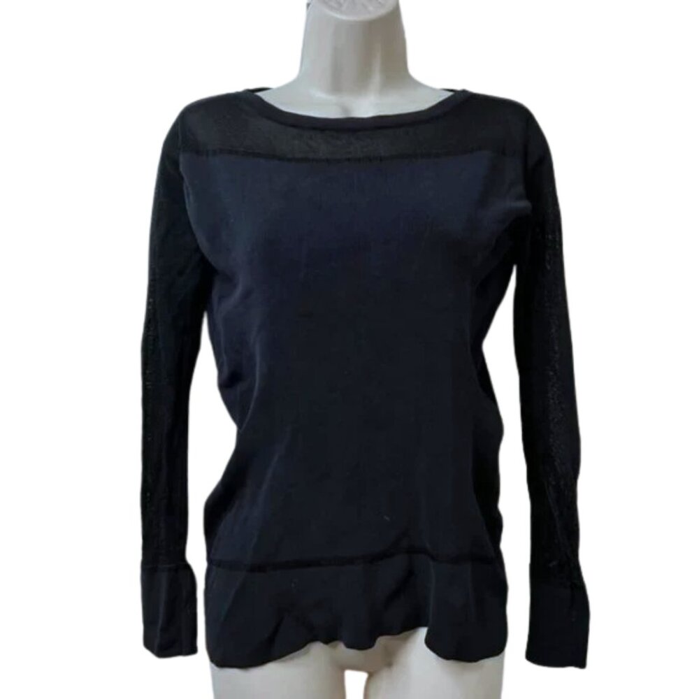 Georgiou Black Sweater with Sequin Trim (S)